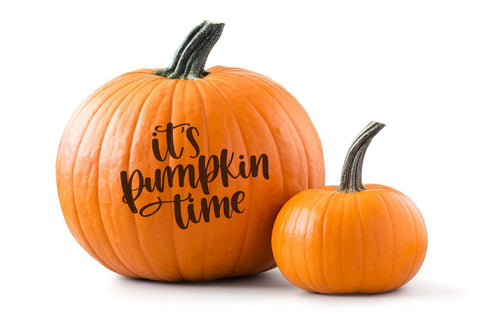 It's Pumpkin Time Hand Lettered SVG DXF PNG SVG Cursive by Camille 