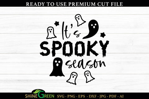 It's Spooky Season | Halloween Round Sign SVG Cut File SVG Shine Green Art 