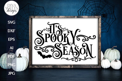It's Spooky Season SVG For Halloween Gothic Sign SVG Spooky Season Sign SVG For Halloween Door Hanger Sign svg for Fall Sign Gothic svg SVG Diva Watts Designs 
