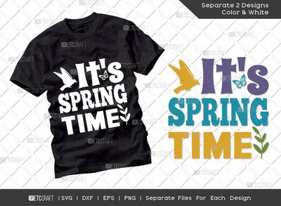 It's Spring Time SVG Cut File | Birds Svg | Butterfly Svg | Flower Svg | Spring Svg | Hello Spring Svg | Dxf | Eps | Png | Tshirt Design SVG ETC Craft 
