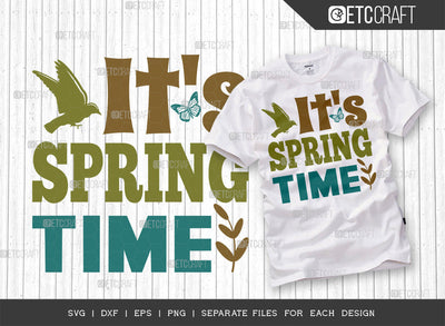 It's Spring Time Svg Cut File | Birds Svg | Butterfly Svg | Flower Svg | Spring Svg | Hello Spring Svg | Dxf | Eps | Png | Tshirt Design SVG ETC Craft 