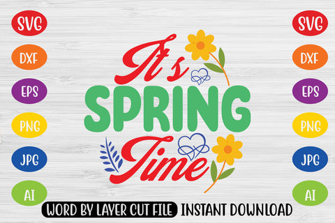 It's Spring Time SVG CUT FILE SVG MStudio 