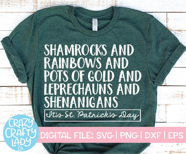 It's St. Patrick's Day SVG Crazy Crafty Lady Co. 