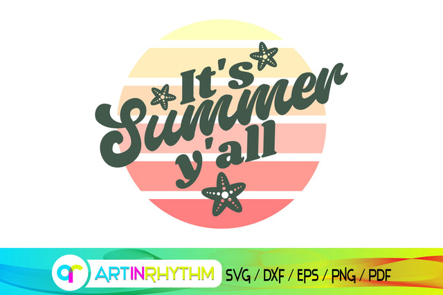it's summer y'all, summer svg, beach svg SVG Artinrhythm shop 