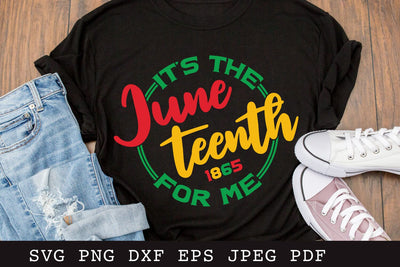 It's the Juneteenth for Me SVG Cut File SVG Shine Green Art 
