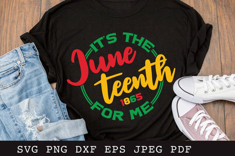 It's the Juneteenth for Me SVG Cut File SVG Shine Green Art 