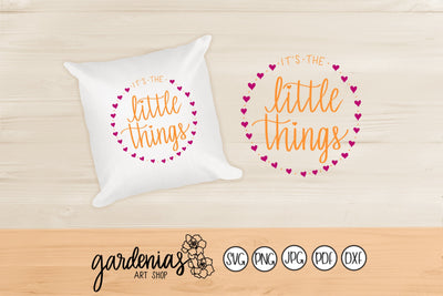 It's the Little Things / Heart Wreath SVG Gardenias Art Shop 