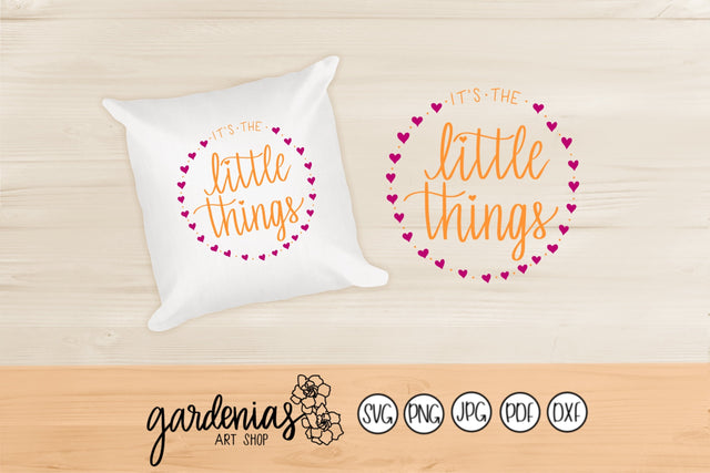 It's the Little Things / Heart Wreath SVG Gardenias Art Shop 