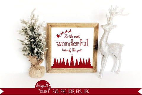 It's the most wonderful time, Christmas Design SVG Designs by Jolein 