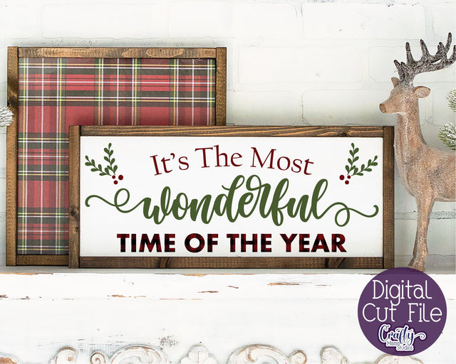 It's The Most Wonderful Time, Christmas Svg, Farmhouse Svg SVG Crafty Mama Studios 