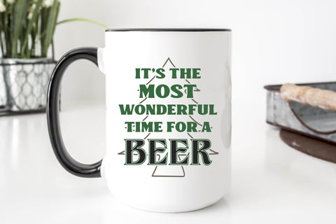 It's the Most Wonderful Time For a Beer Christmas Tree SVG Design | So Fontsy SVG Crafting After Dark 
