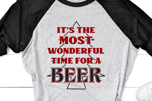 It's the Most Wonderful Time For a Beer Christmas Tree SVG Design | So Fontsy SVG Crafting After Dark 
