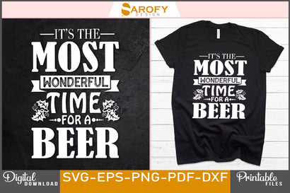 It's The Most Wonderful Time For A Beer SANTA SVG File SVG Sarofydesign 