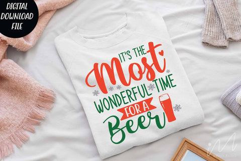 It's the most wonderful time for a beer svg, Christmas beer svg, Merry Christmas svg, Christmas t shirt, Christmas cricut SVG Isabella Machell 
