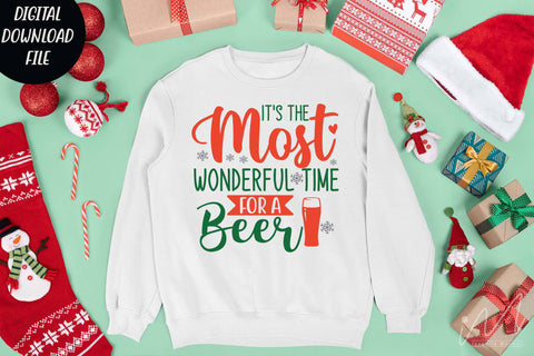 It's the most wonderful time for a beer svg, Christmas beer svg, Merry Christmas svg, Christmas t shirt, Christmas cricut SVG Isabella Machell 