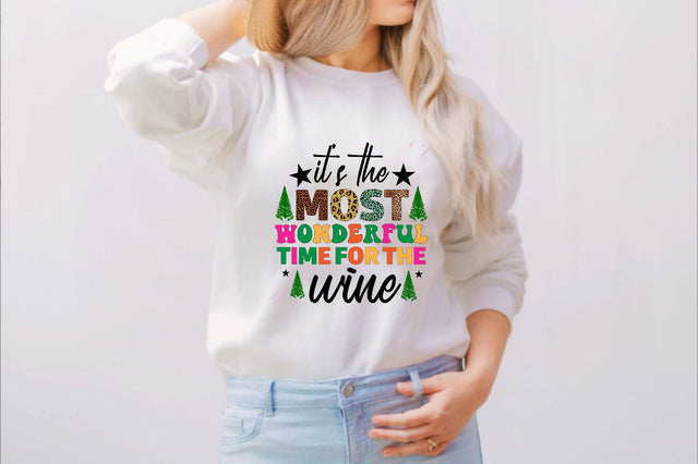 Its the Most Wonderful Time for the Wine Sublimation SVGArt 