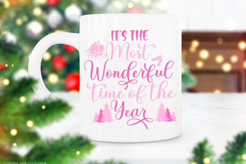 It's the Most Wonderful Time I Pink Christmas Sublimation Sublimation Happy Printables Club 