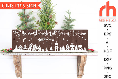 It's The Most Wonderful Time In The Year SVG - Porch Sign Cut File SVG RedHelgaArt 