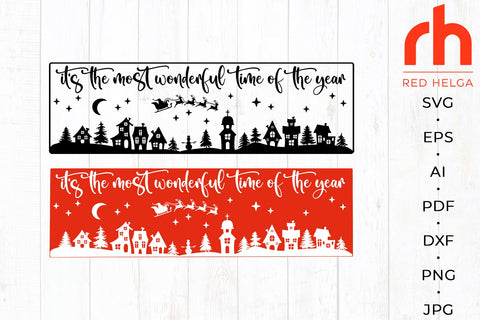 It's The Most Wonderful Time In The Year SVG - Porch Sign Cut File SVG RedHelgaArt 