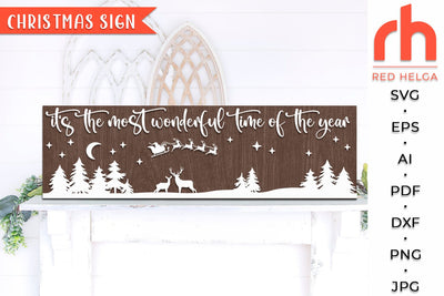 It's The Most Wonderful Time In The Year SVG - Porch Sign Cut File SVG RedHelgaArt 