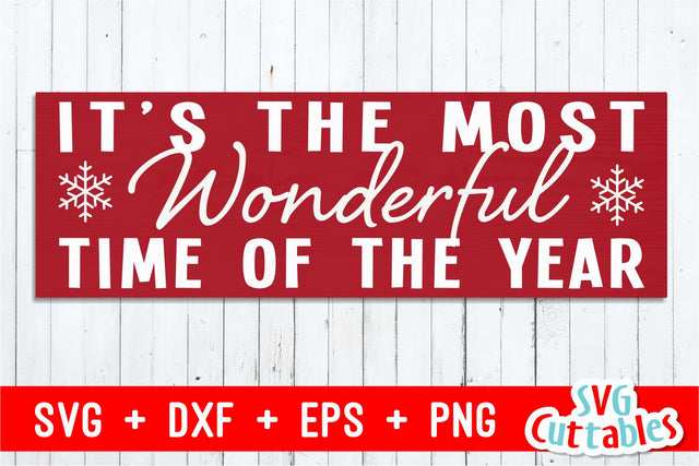 It's the most wonderful time of the year | Christmas Cut File SVG Svg Cuttables 