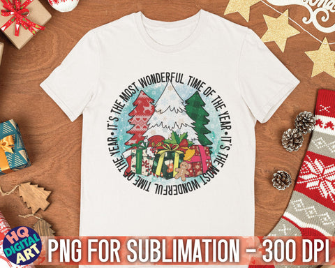 It's the most wonderful time of the year Christmas PNG Sublimation SVG HQDigitalArt 