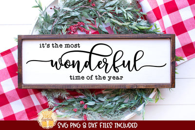 It's The Most Wonderful Time of the Year | Christmas Sign SVG SVG Cheese Toast Digitals 