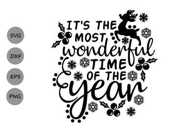 It's The Most Wonderful Time Of The Year| Christmas SVG Cutting Files. SVG CosmosFineArt 