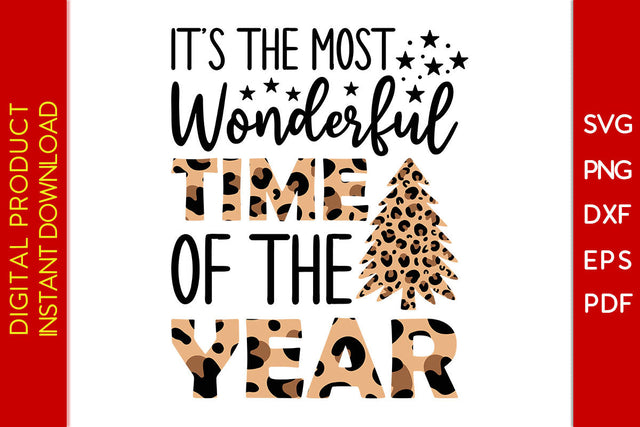 It's The Most Wonderful Time Of The Year Christmas SVG PNG PDF Cut File SVG Creativedesigntee 