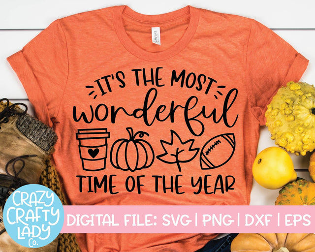 It's the Most Wonderful Time of the Year | Fall | Halloween | Thanksgiving Quote SVG Cut File Bundle SVG Crazy Crafty Lady Co. 