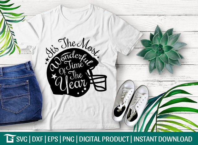 It’s The Most Wonderful Time Of The Year Football Svg Cut File, Football Player Svg, Sports Svg, Tshirt Design, SVG ETC Craft 