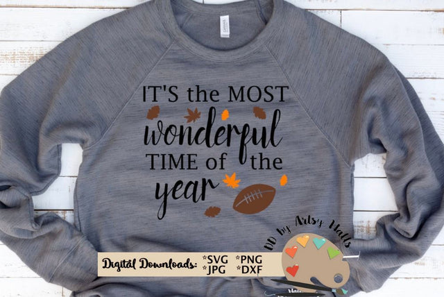 It's the most wonderful time of the year - Football svg CUT file - Football shirt svg dxf - football quote SVG The Artsy Spot 