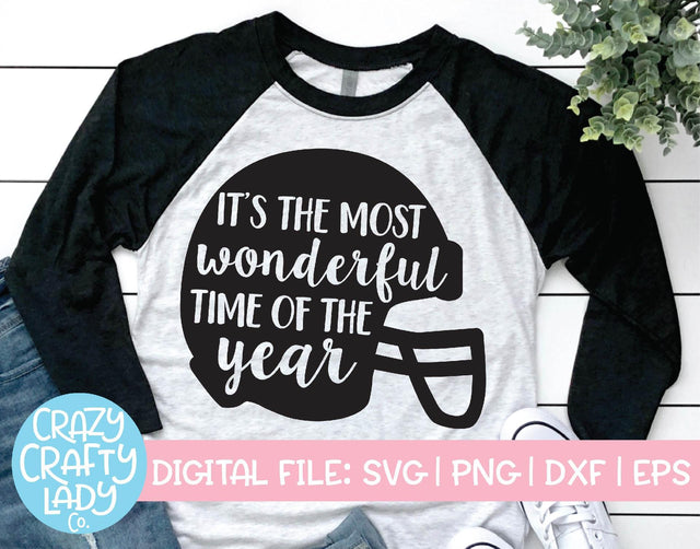 It's the Most Wonderful Time of the Year | Football SVG Cut File SVG Crazy Crafty Lady Co. 