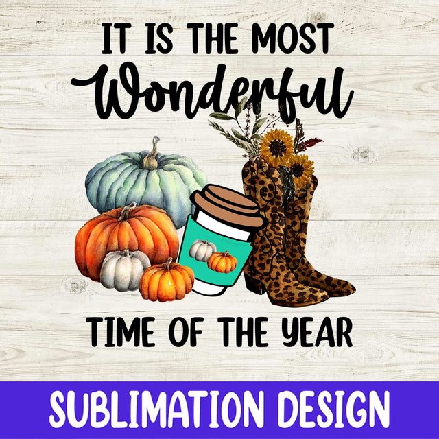 It's The Most Wonderful Time Of The Year Halloween png, Fall Sublimation Designs, Pumpkin Spooky Season PNG Sublimation iStyleDesign 