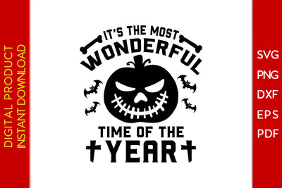 It's The Most Wonderful Time Of The Year Halloween SVG PNG PDF Cut File SVG Creativedesigntee 