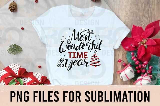 It's the Most Wonderful Time of the Year, Matching Buffalo Plaid PNG, Christmas is The Best Time of The Year SVG BOO-design 