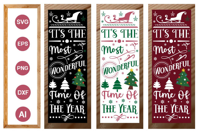 It's The Most Wonderful Time Of The Year Porch Sign SVG Cute File SVGs,Quotes and Sayings,Food & Drink,On Sale, Print & Cut SVG DesignPlante 503 