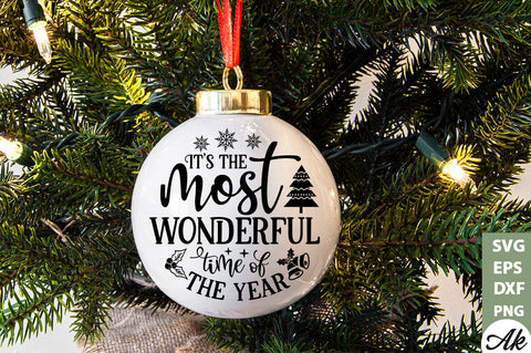 It's the most wonderful time of the year Round Snig SVG akazaddesign 