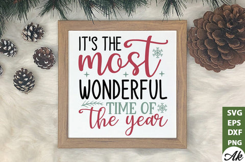 It's the most wonderful time of the year Sign Making SVG SVG akazaddesign 