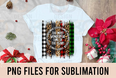 It's the most wonderful time of the year Sublimation Design PNG, Plaid Glitter PNG SVG BOO-design 