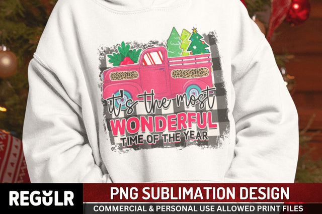 It's the most wonderful time of the year Sublimation PNG, Sublimation Christmas Design Sublimation Regulrcrative 