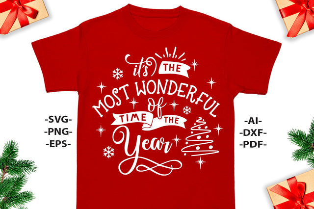 Its the most wonderful time of the year Svg, Christmas Shirt SVG, Christmas Clipart, Dxf Cricut, Cricut silhouette, svg cutting file SVG 1uniqueminute 