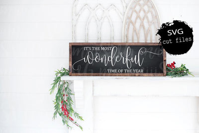 It's The Most Wonderful Time Of The Year SVG, Christmas Sign Svg, Christmas Decoration, Merry Christmas, Cut File SVG MaiamiiiSVG 