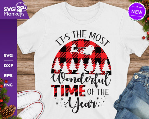 It's The Most Wonderful Time Of The Year Svg, Christmas Svg, Buffalo Plaid Svg SVG SvgMonkeys 