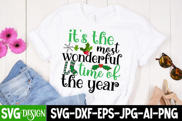 it's the most Wonderful time of the Year SVG Cut File, it's the most Wonderful time of the Year Quotes , Christmas SVG Design, Christmas SVG Cut File, Christmas SVG Quotes, Merry Christmas SVG Design, Christnmas Sublimation PNG SVG BlackCatsMedia 