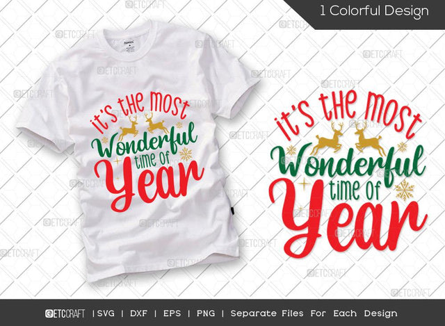 Its The Most Wonderful Time Of The Year SVG Cut File | Winter Svg | Christmas Deer Svg | Santa Svg | Family Christmas Svg | Merry Christmas Svg | Christmas T-shirt Design SVG ETC Craft 