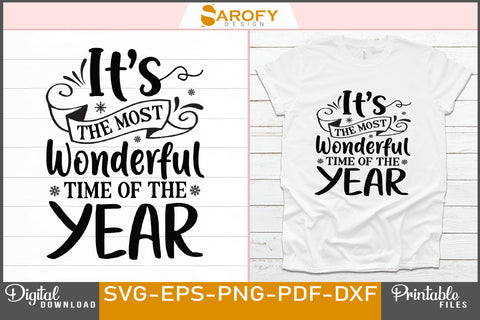 It's the Most Wonderful Time of the Year SVG File SVG Sarofydesign 