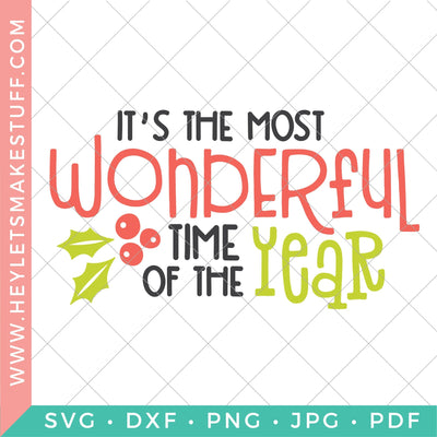It's the Most Wonderful Time of the Year SVG Hey Let's Make Stuff 