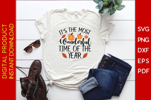 It’s The Most Wonderful Time Of The Year Thanksgiving SVG PNG PDF Cut File SVG Creativedesigntee 