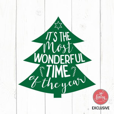 It's the Most Wonderful Time of the Year Tree | VIP Extended Use License SVG So_Fontsy_VIP 